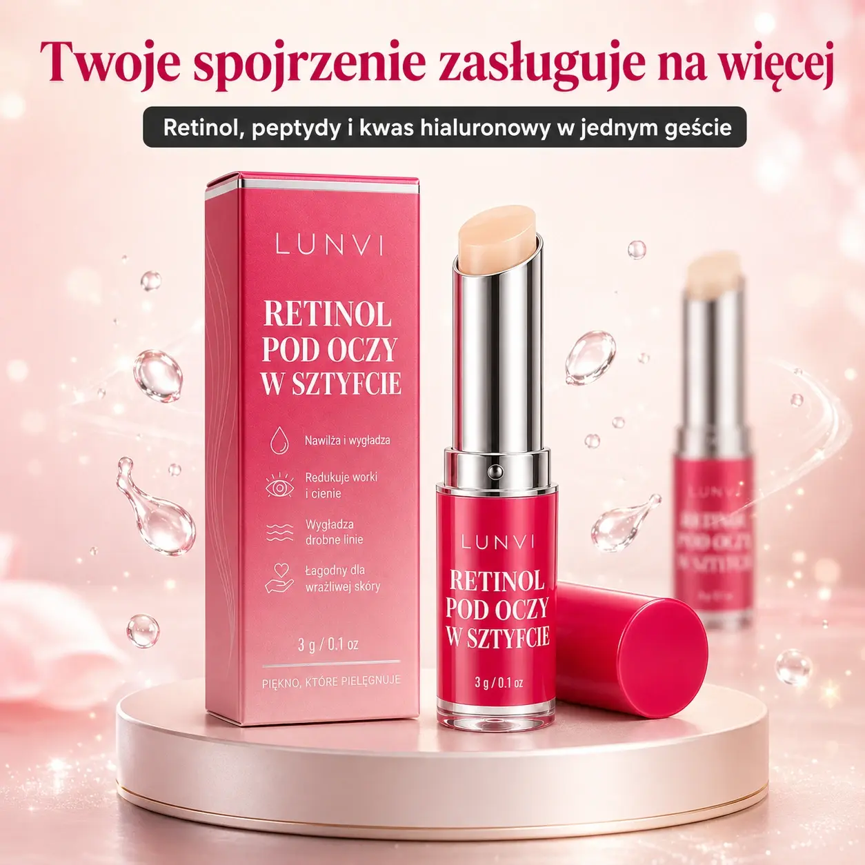 LUNVI - Retinolowy sztyft pod oczy na noc