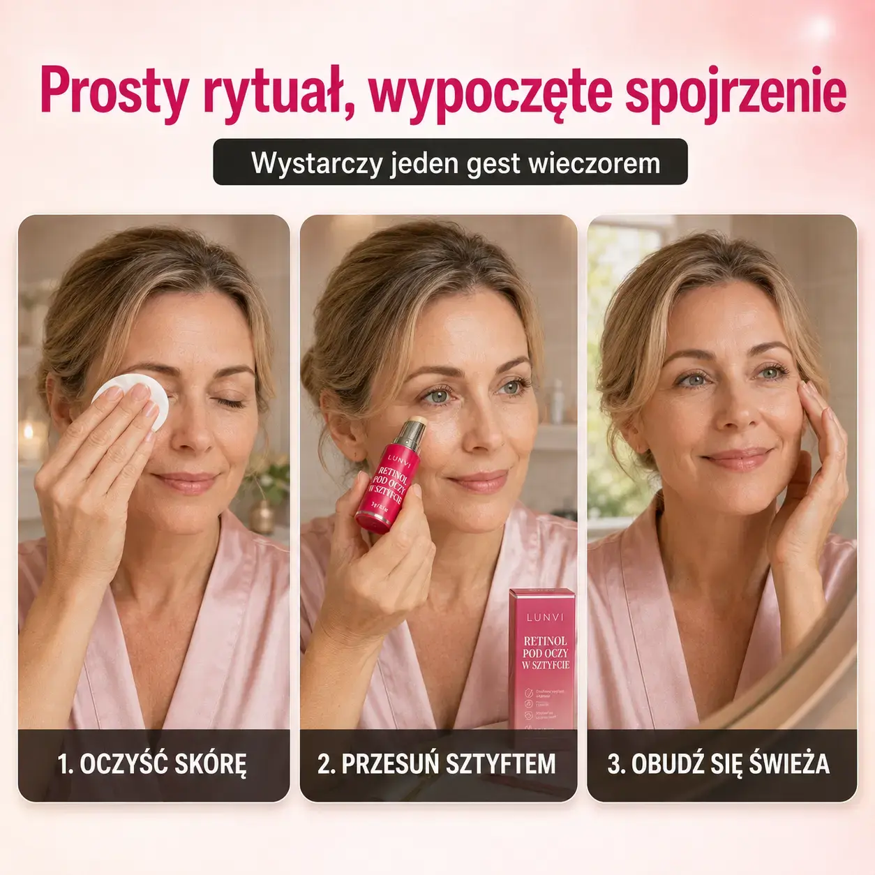 LUNVI - Retinolowy sztyft pod oczy na noc